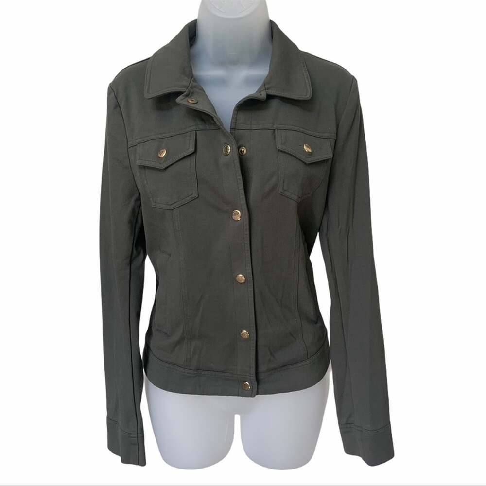 MARC NEW YORK by ANDREW MARC Olive Green Military Button Up Jacket